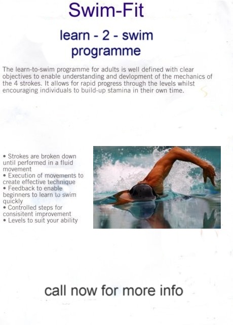 10 x 60 min (1-2-1) learn to swim, full course
